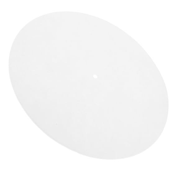Raindrops Universal White Felt Turntable Pad for Vinyl Stability and Nonslip Design