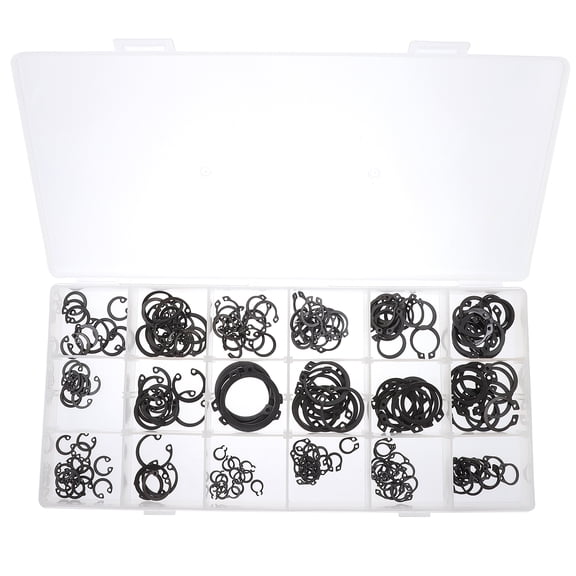 Raindrops Two Retaining Ring External Circlip Internal Circlip 28.5X13.5X2.5CM Black