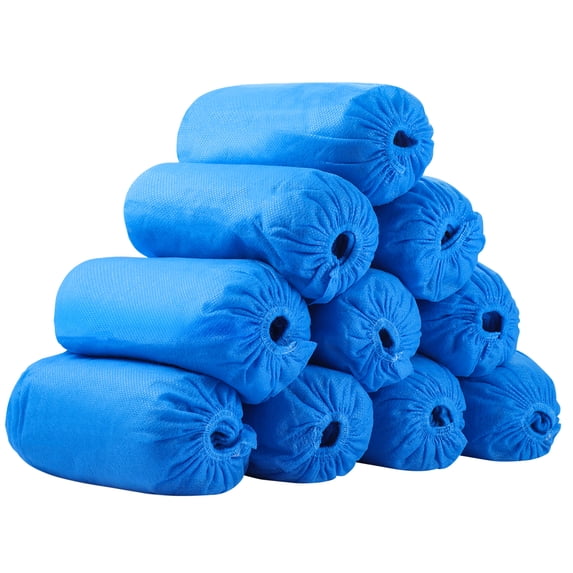 HONMEET Disposable Blue Shoes Covers Made of Nonwoven Fabric with Antislip Design for Home Use 100pcs