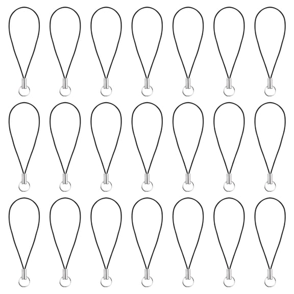 Raindrops UKCOCO 100Pcs Cell Phone Lanyard Phone Hanging Split Ring Strap Keychain Holder for DIY Charms