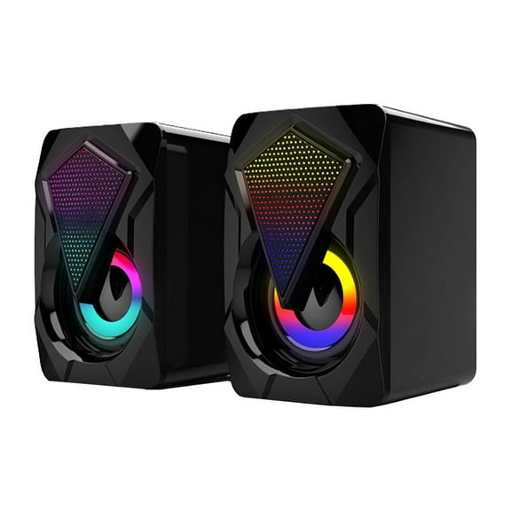 Raindrops  USB Computer Audio Speaker Fashionable Speakers for Desktop Monitor Office Child Black