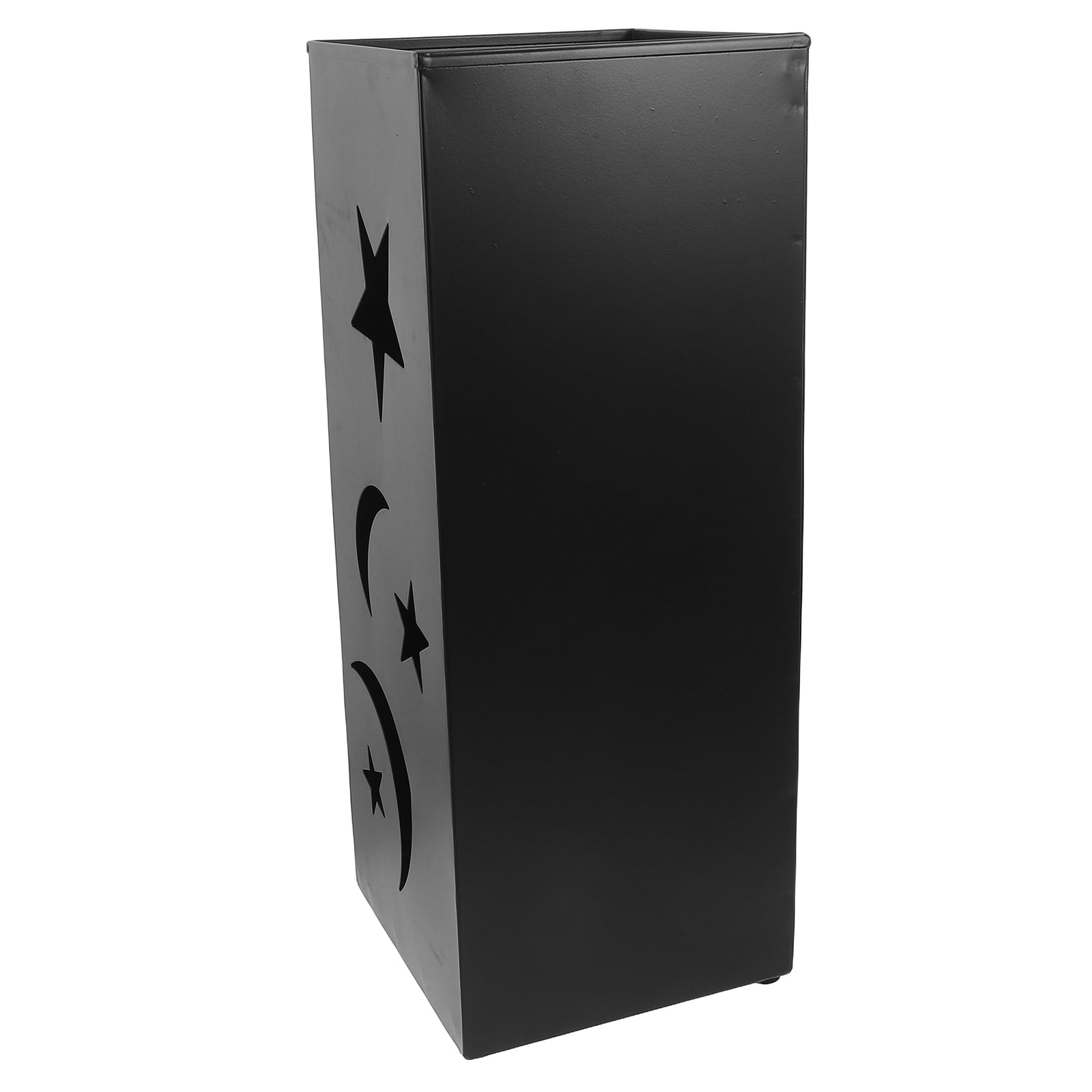 Raindrops Black Metal Umbrella Stand with Star & Moon Design, Indoor Outdoor Holder for Home, Office, Entryway