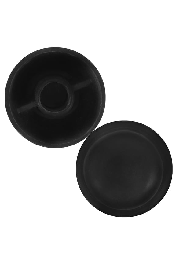 2Pcs Umbrella Topper Cap Replacement Black Plastic Umbrella Supply Threaded Design Protection General Users