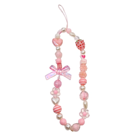 Raindrops Unique Beaded Phone Chain for Decor Assorted Color Synthesis Material PHONE LANYARDS 0.5 inch wide