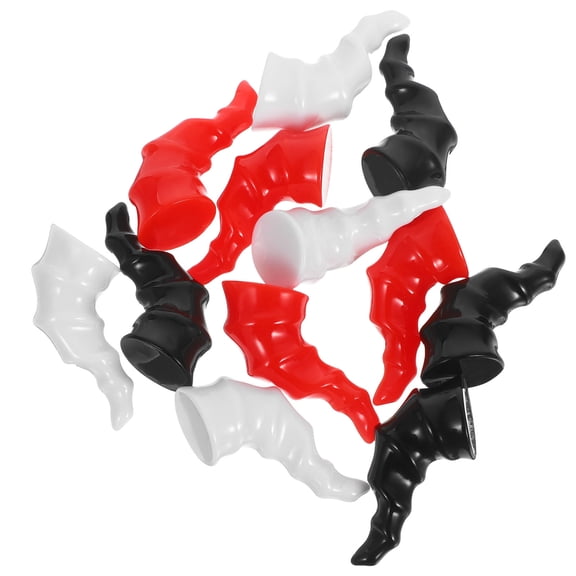 Raindrops 6Pairs Horn Hair Clips Charms for DIY Cosplay and Vampire Costume Accessories