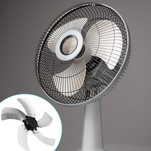 NIAIZEK Universal 16in Aluminum Fan Blades, Blue, 5-Leaf, Quiet, Durable, Easy to Replace, Home Use