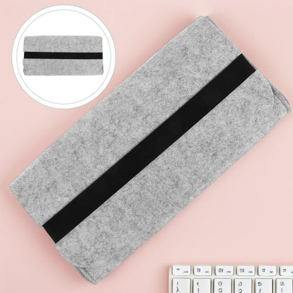 Raindrops Computer Keyboard Cover Grey Felt For Protection Office Use 1Pcs