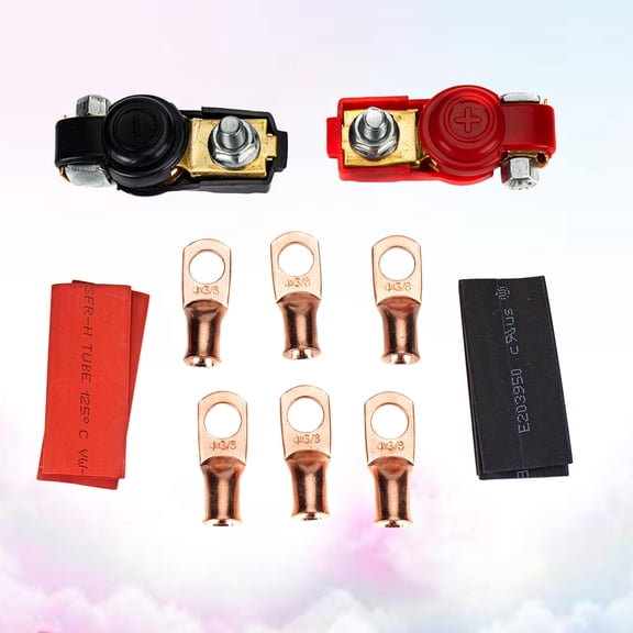 Raindrops Cable Terminal Clamps for Car Battery Terminal Clamp Brass Red for DIY Users 1 Set