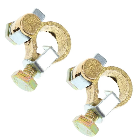 Raindrops Universal Heavy Duty Battery Terminal Connectors Top Post Terminals Clamp Set Cable End Connector for Truck RV Marine Boat Car