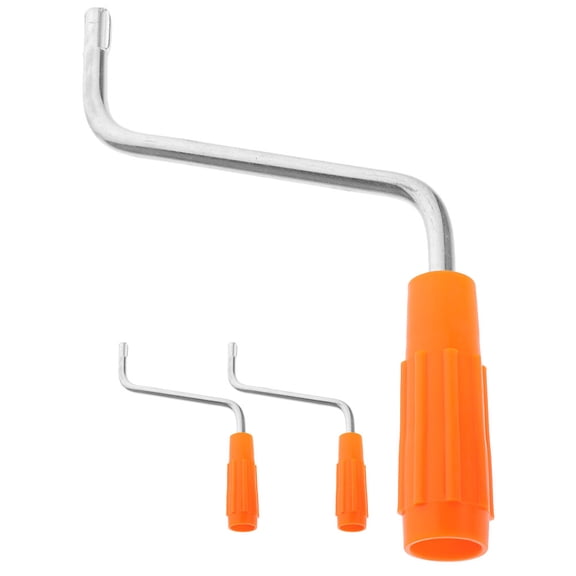 FOMIYES 3-Pack Manual Pasta Roller Handles Replacement Set for Easy and Efficient Homemade Pasta Making, Orange Color