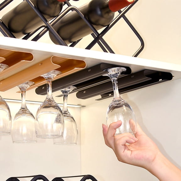 Raindrops Freestanding Wine Glass Holder Goblet Rack Floor Cup Holders for Kitchen Black Organizer