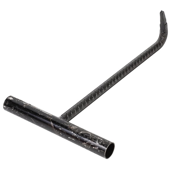 Raindrops Black Manhole Cover Lifter Hook with Comfortable T Bar Grip for Use