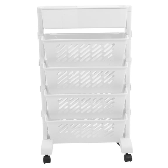 Raindrops Utility Rack Rolling Storage Shelf Boxes Bookcase Stackable Student White