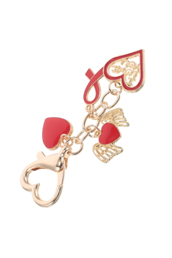 Valentine'S Day Keychains Cute Heart Shape Clasp Keychains Metal Keychains Love Key Rings For Car Pendant Backpack Purse Charm