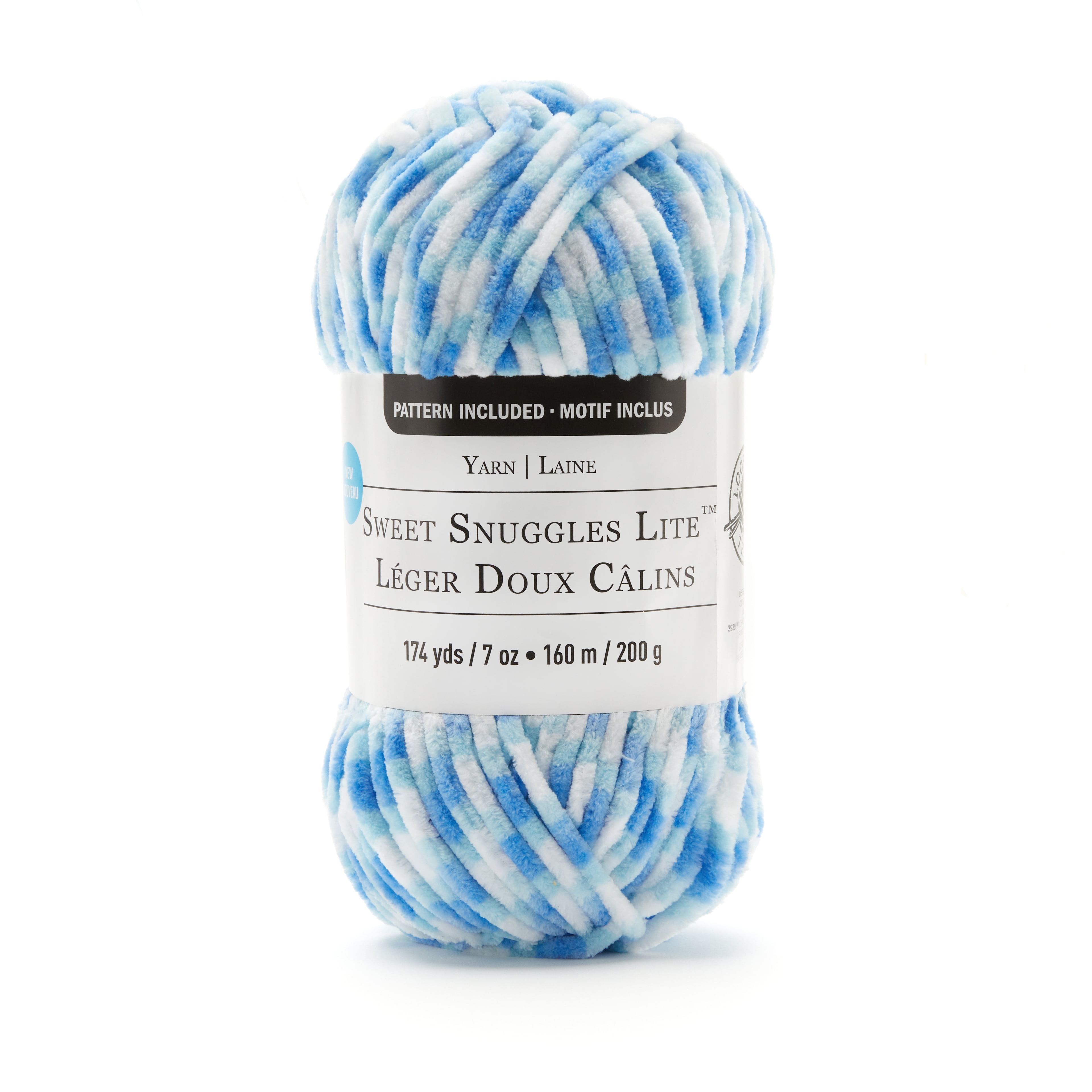 Loops & Threads Raindrops Variegated Striped Sweet Snuggles Lite Yarn - Super Bulky Weight Yarn for Knitting, Crochet, Weaving, Arts & Crafts, 12 Pack