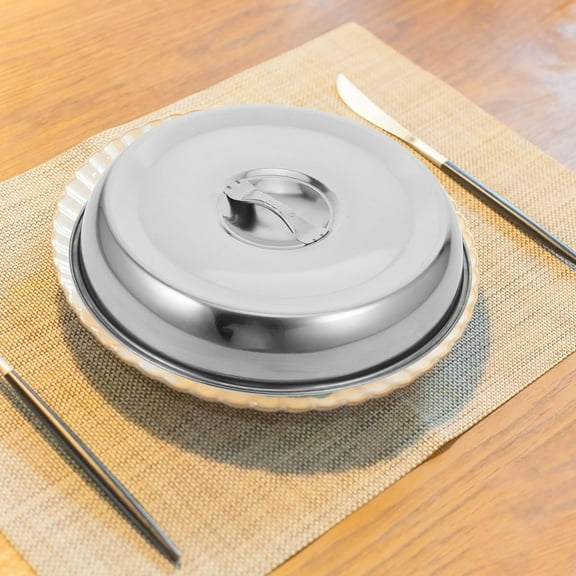 Raindrops Food Cover Steak Cover Stainless Steel Silver 1Set