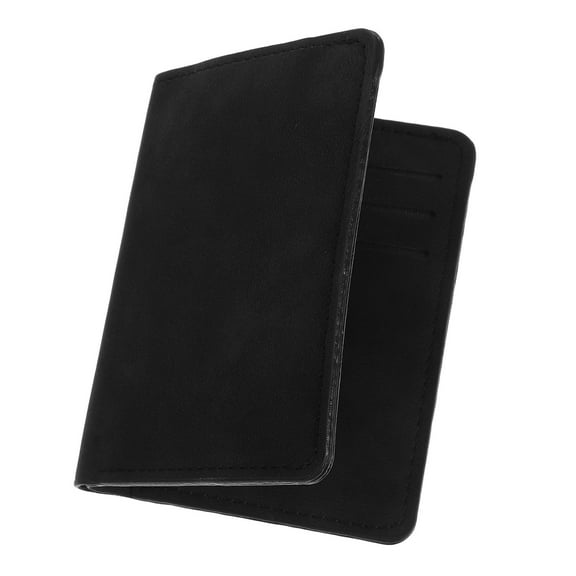 Raindrops Vertical PU Credit Card Organizer for Men, Sleek and Lightweight, Black