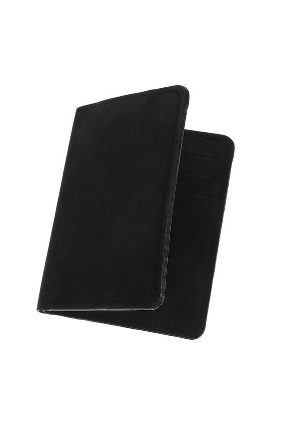 Vertical PU Credit Card Organizer for Men, Sleek and Lightweight, Black