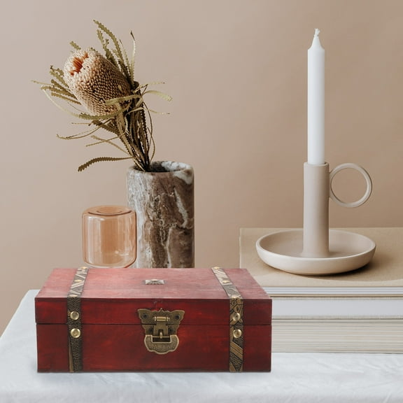 Raindrops Vintage Antique Wooden Box 23.00X16.00X7.20CM Brown