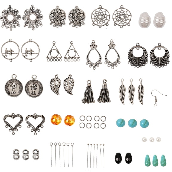 Raindrops Vintage Style Earring Material Set for Women Jewelry Making Kit with Unique Accessories
