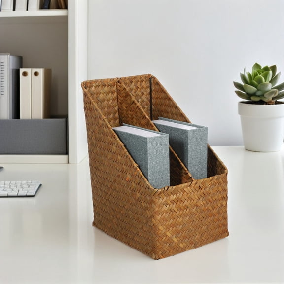 FOMIYES Multi-Tier Desktop Organizer Basket for Office Supplies, File Storage, and Small Item Management, Space-Saving Design
