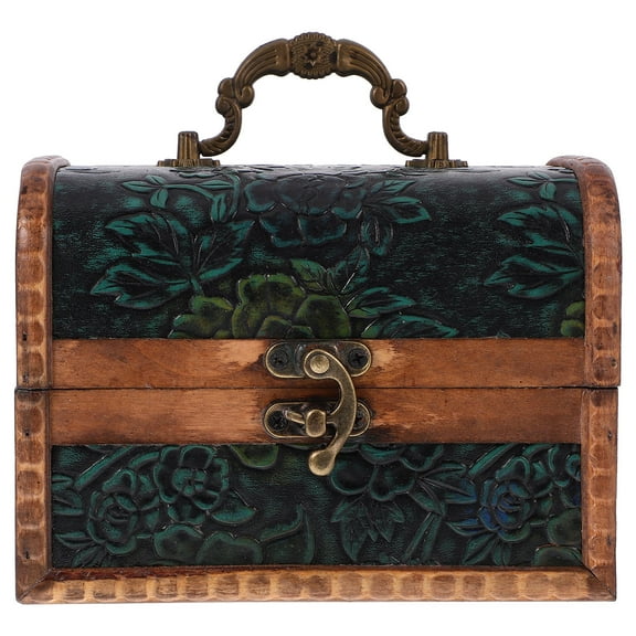 DEMACRIO Decorative Trinket Box Intricate Design Treasure Chest Anniversary 1 Piece 5.9x4.3x4.1in
