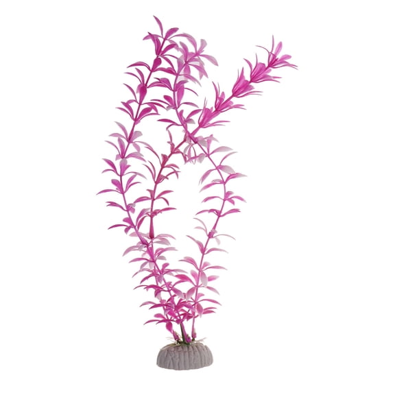 Raindrops Artificial Violet Plastic Flower for Aquarium Decor with Weighted Base