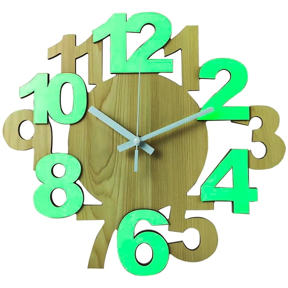 Kitandove Decorative Wall Clock Multi Color Silent Non Ticking Homeowners 1Pcs 14 Inches