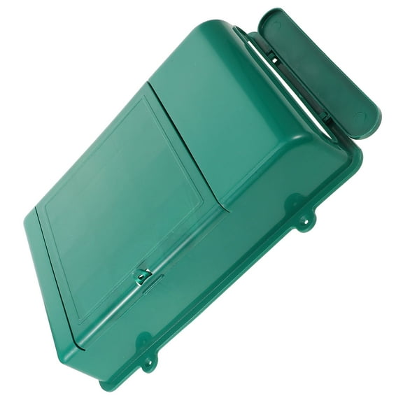 Raindrops Wall Mounted Rainproof Letter Box for Home Green Plastic Mailbox with Stylish Design 1 Piece