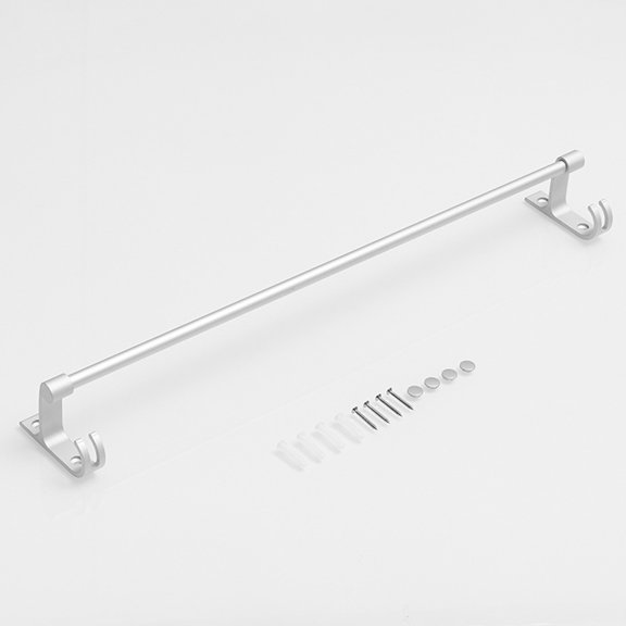 Raindrops Wall Mounted Aluminium Alloy Towel Holder with Hooks for Shower Sponge and Towel