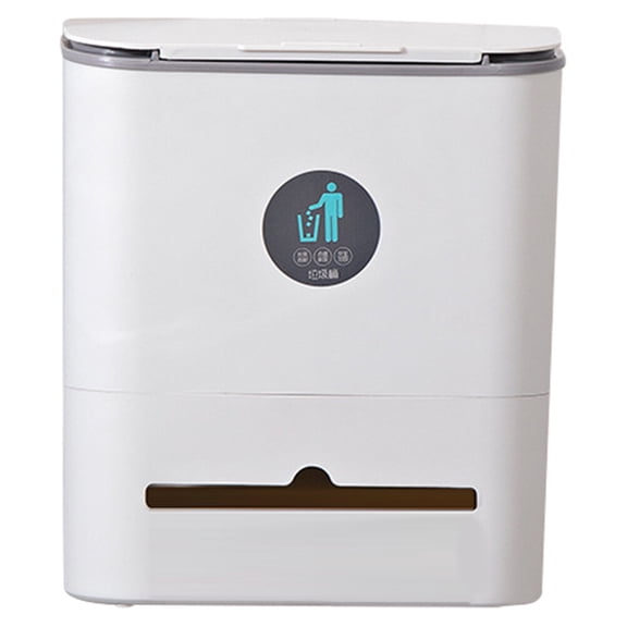 Raindrops Wall Mounted Trash Can White Containers with Lids Trashcan Cans