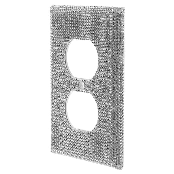 Raindrops Wall Outlet Socket Cover Socket Panel Silver PC Electricians Home Decoration 1 Set