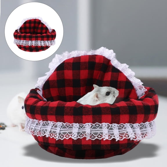 Raindrops Decorative Red Hamster House Reusable Comfortable Hideaway Safe Pet Accessory