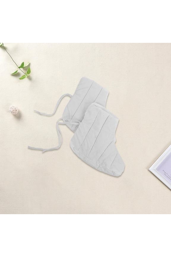 Warm White Cotton Socks for Cold Environments with Breathable Thick Design and Secure Fit Adjustable Binding