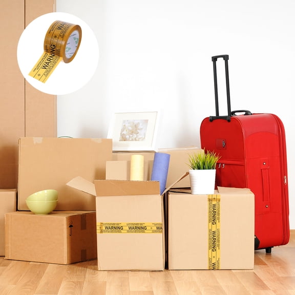 Raindrops Warning Packaging tape for Home Use Yellow OPP Material Easy to Apply and Peel 1 Roll