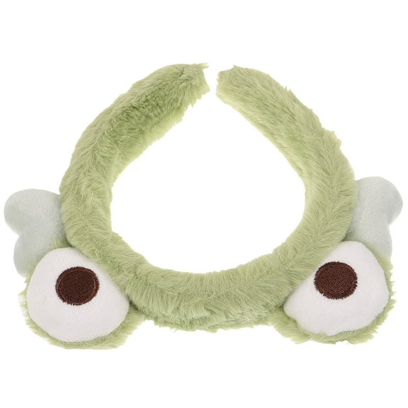Raindrops Frog Headband Green Plush for Decoration Spa Makeup Face Washing