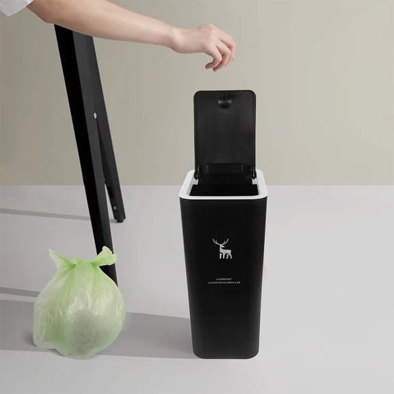 Raindrops Waste Paper Basket Rectangular Design For Bedroom And Kitchen 15L 1Pcs