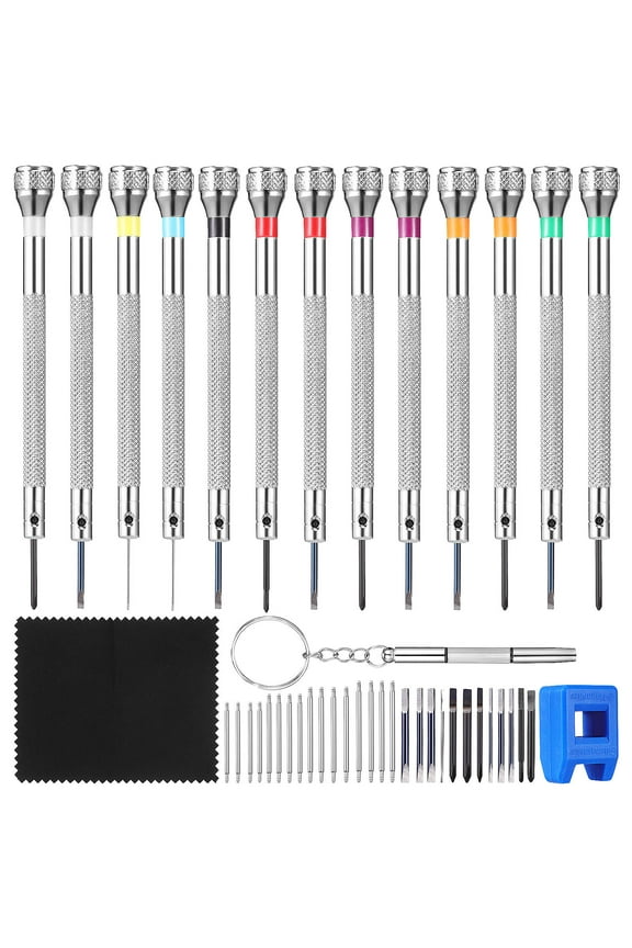 Watch Repair Tool Kit 1 Set Including Screwdrivers for Delicate Items and Glasses Repair in Various Sizes