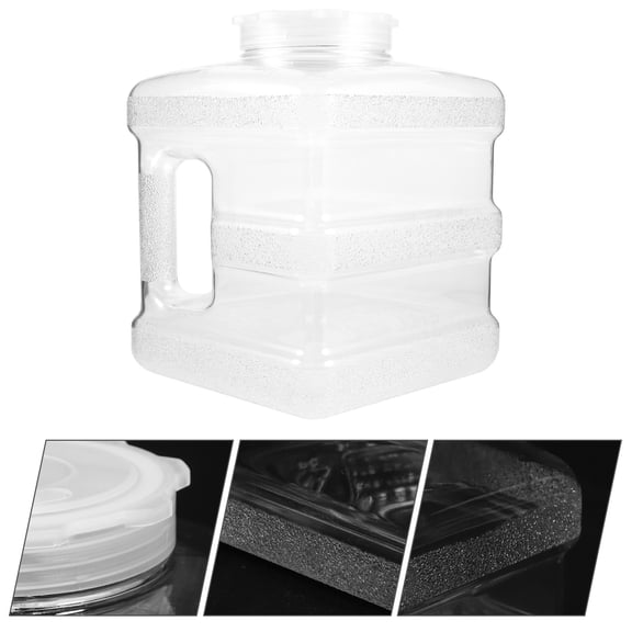 Raindrops Water Bottle Portable Water Container Large Water Storage Bucket with Handle Mineral Jug
