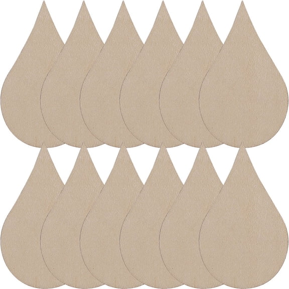 Raindrops Water Drop Wood Pieces for DIY Crafts Beige Plastic Creative Project Supplies 200pcs