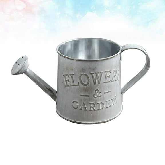 FOMIYES Iron Metal Jug Plated Silver Rustic Style Pitcher Decorative Vase for Home and Events