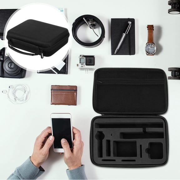 Raindrops Hard Shell Digital Camera Storage Case Bag Black Material 1 Piece