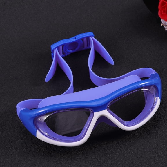 Raindrops Waterproof and Anti-fog Swimming Goggles Blue PC Large Frame No Leak 1Pack