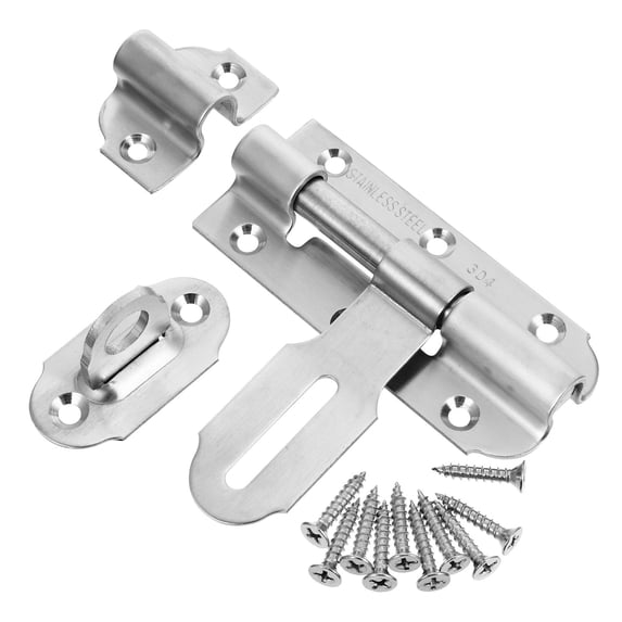 Raindrops Wear Resistant Door Bolt 1 Set in Silver for Heavy Duty Applications