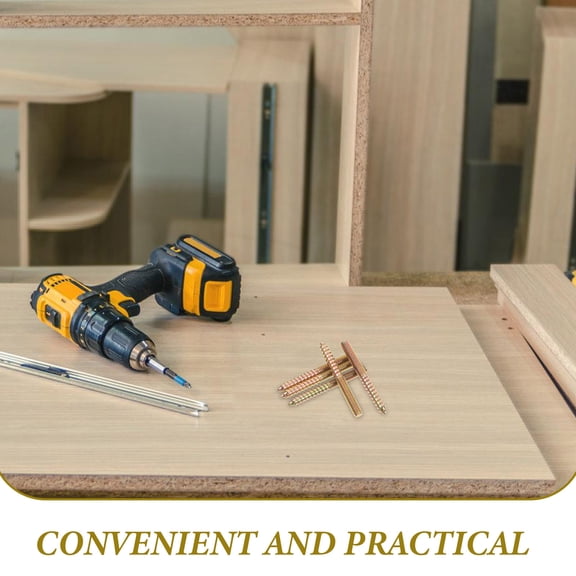 Raindrops Wear Resistant Golden Steel Self Tapping Screw Double Headed Bolt for Furniture and Outdoor Applications