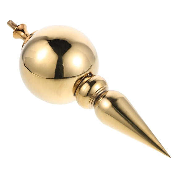 Raindrops Durable Golden Stainless Steel Flagpole Finial, Elegant Garden and Office Display