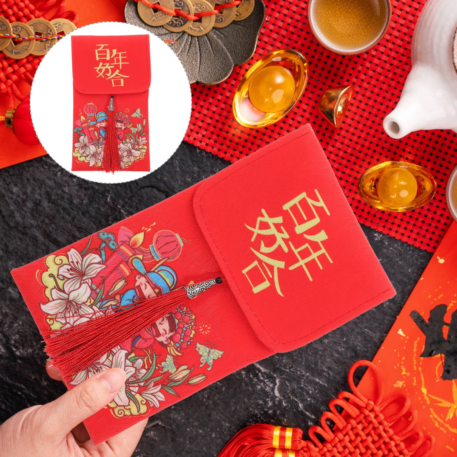 16pcs Chinese Wedding Red Envelopes (Hong Bao) - Traditional Lucky Money Packets - View #2