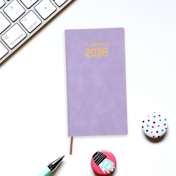 FOMIYES 2026 Daily Planner Notebook PU Cover 1 Piece Organizer for Meetings and Scheduling