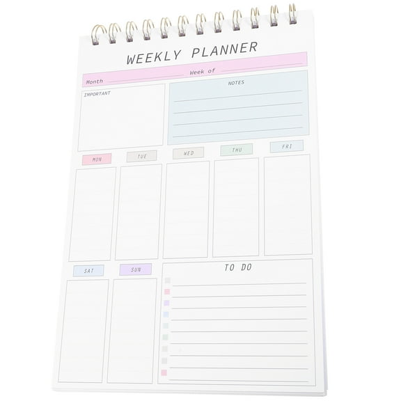 Raindrops Weekly Planner Reusable Meal Notebook and Shopping List Work