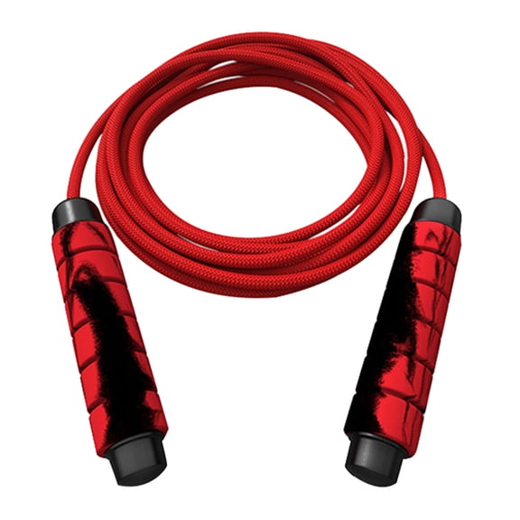 Raindrops Weighted Jump Rope with Duplex Bearing System for Sports Use Home Gym Outdoor Workouts Red 9mm